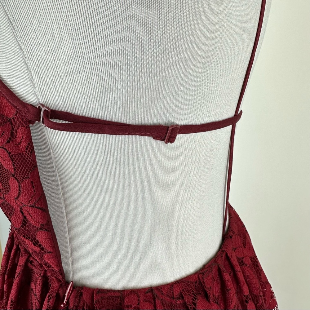 NBD X Revolve Red Lace Get Out Dress Medium - Picture 12 of 16